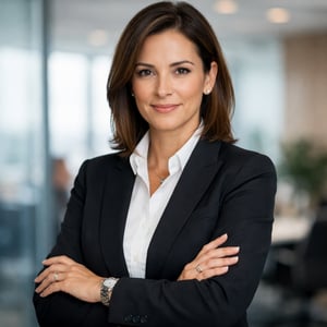 Executive Woman Gazing at Camera-1