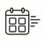 lineart calendar fast icon