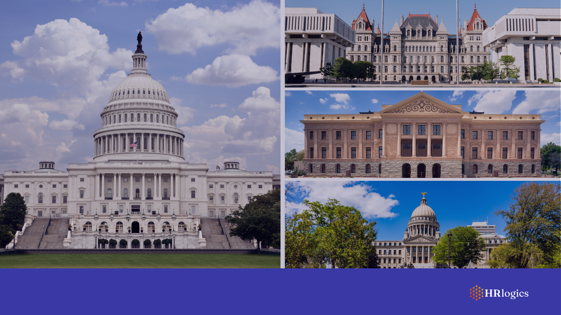 Image showing the U.S. and State Capitols symbolizing federal and state I-9 compliance.